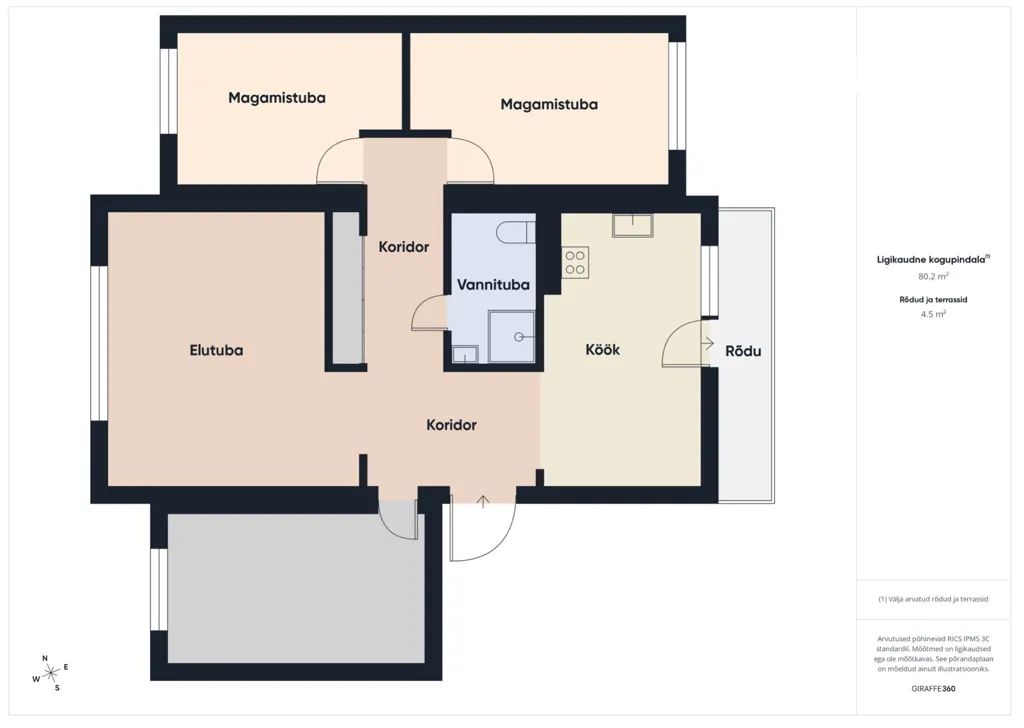 Appartement 4 pièces à Rae vald