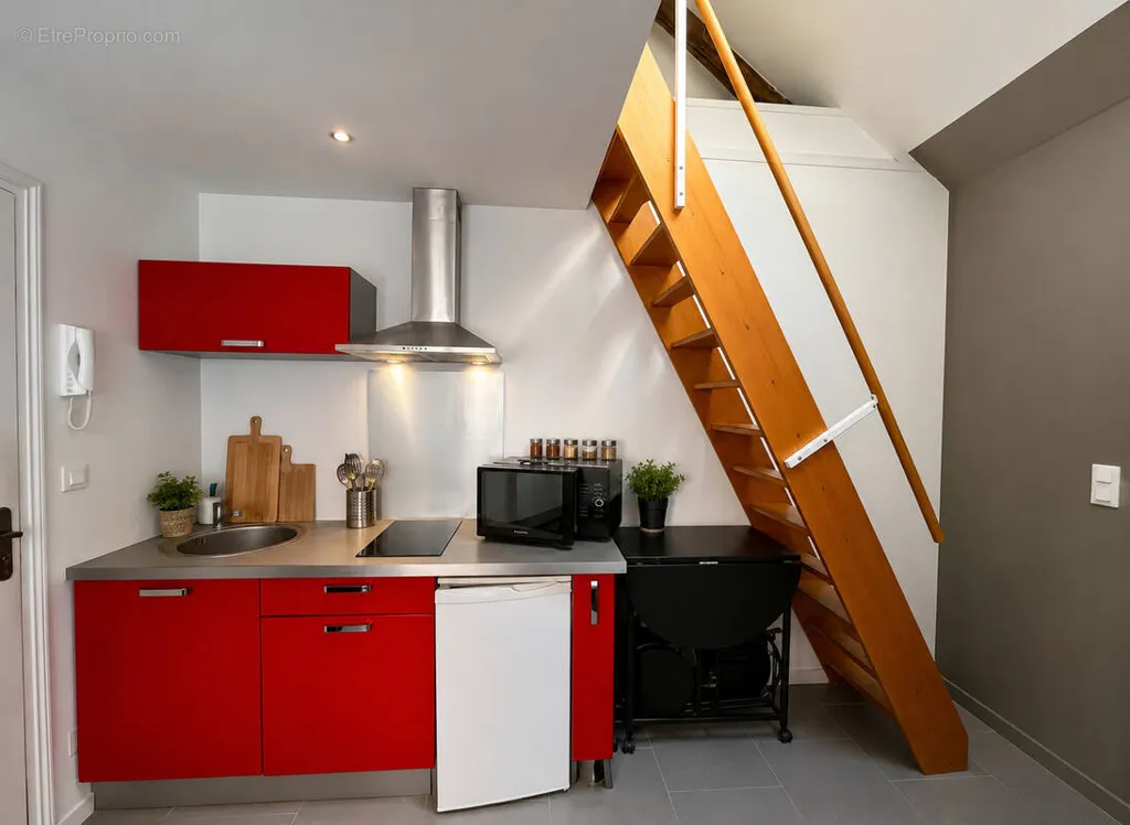 Köök - Studio with Mezzanine in Dijon Centre
