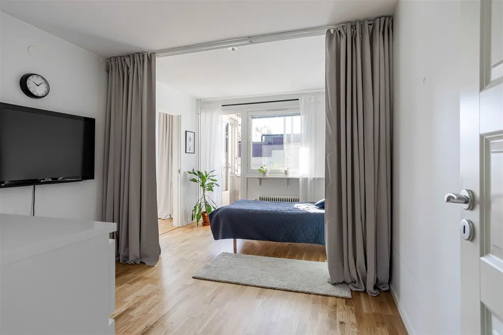 Bedrooms - Renovated Flat with Balcony in Sundsvall