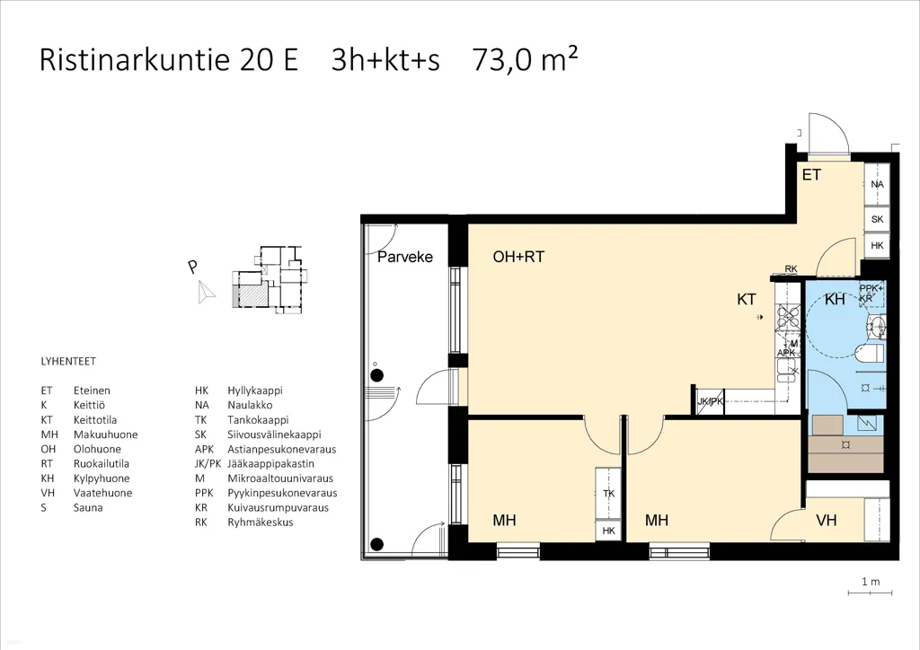 3-toaline korter asukohas FI