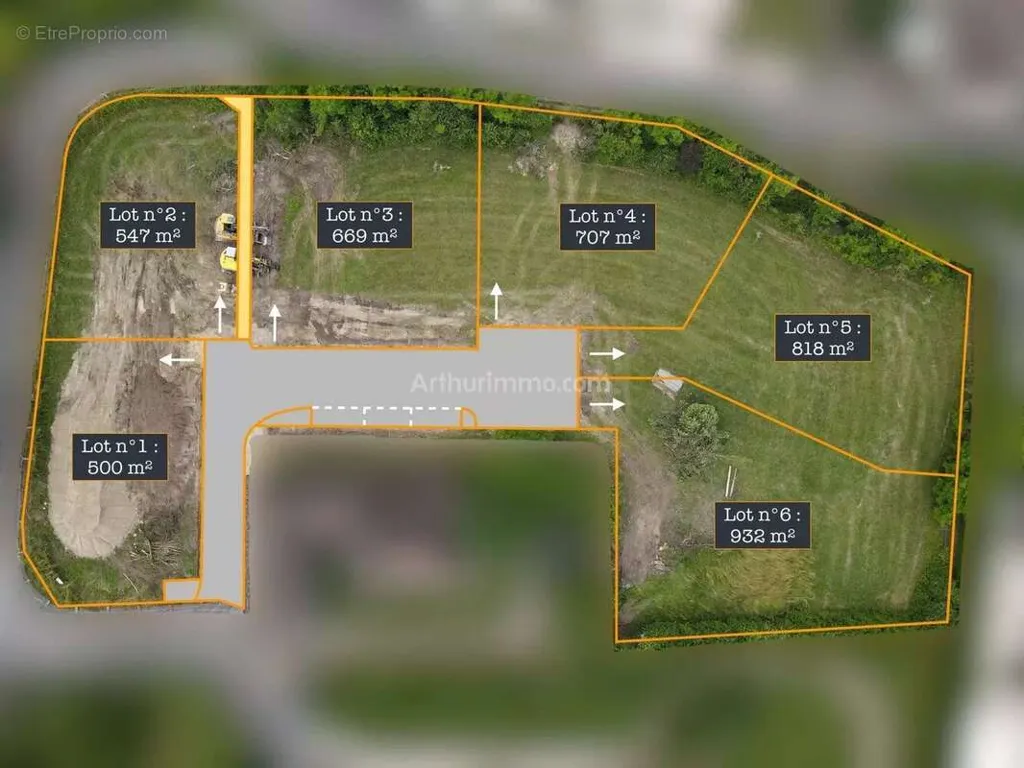 Plan - Terrain à Bâtir avec Vue Dégagée à Les Avenières