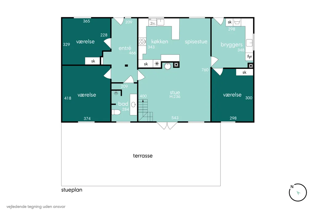 Plan - Maison 6 pièces à Holbæk