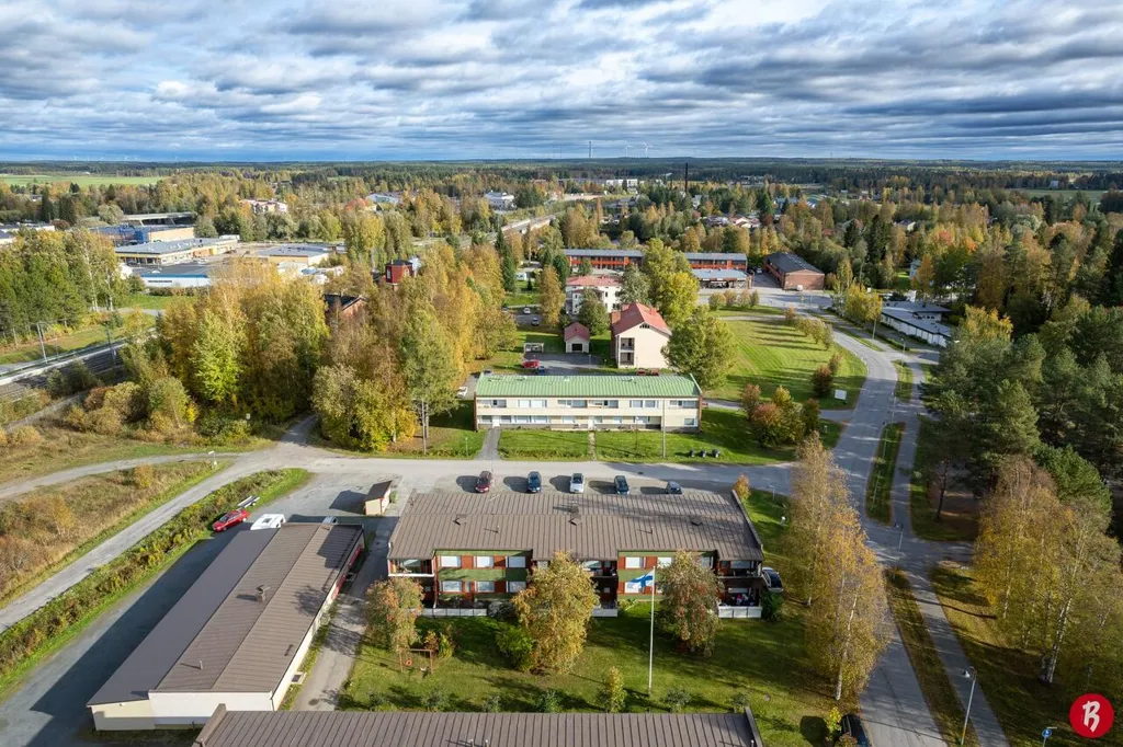 Vue aérienne - Spacious Duplex with Balcony near Kannus Centre