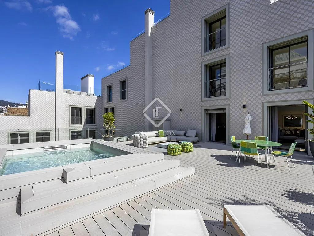 Terrasse - Luxury Apartment with Pool in Barcelona
