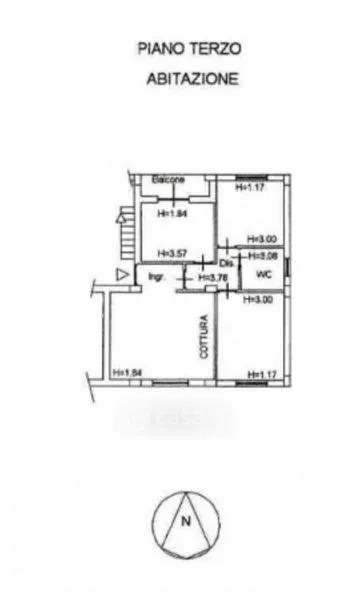 Plaan - Mansard Apartment with Balcony in L'Aquila