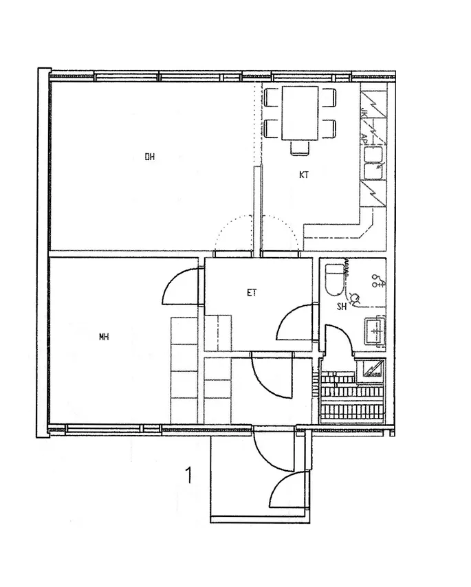 Plan - Terrace Flat with Sauna in Pylkönmäki