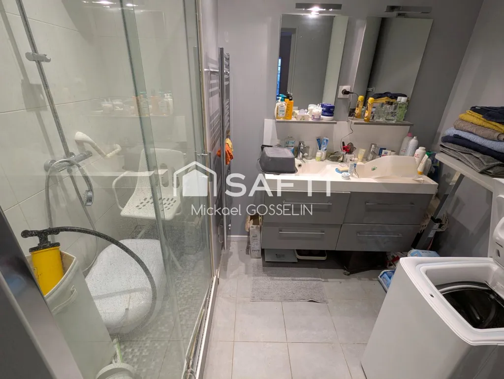 Salles de bain - Appartement en rez-de-chaussée avec jardin à Trouville-sur-Mer