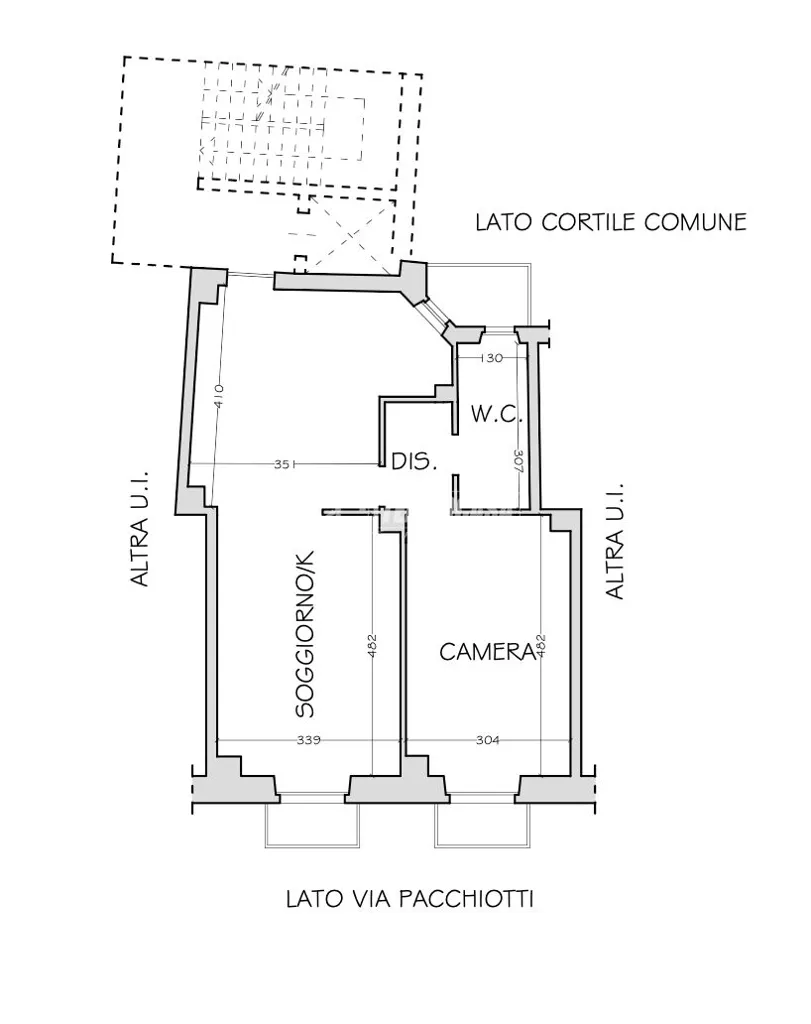 Planimetria - Modernised 2-Bedroom in Parella, Turin