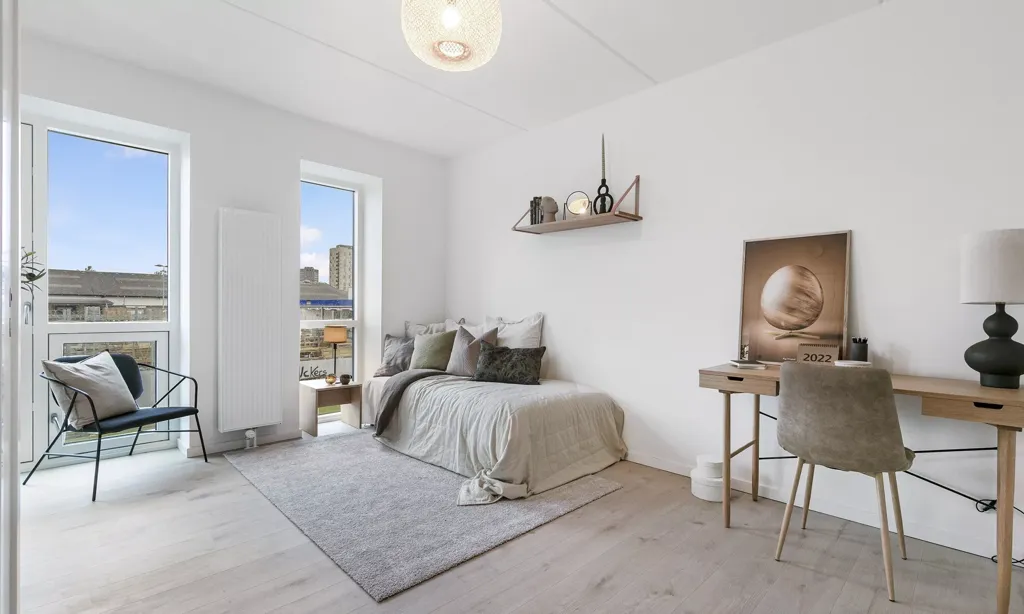 Bedrooms - 1-Bedroom Flat with Parking in Copenhagen SV