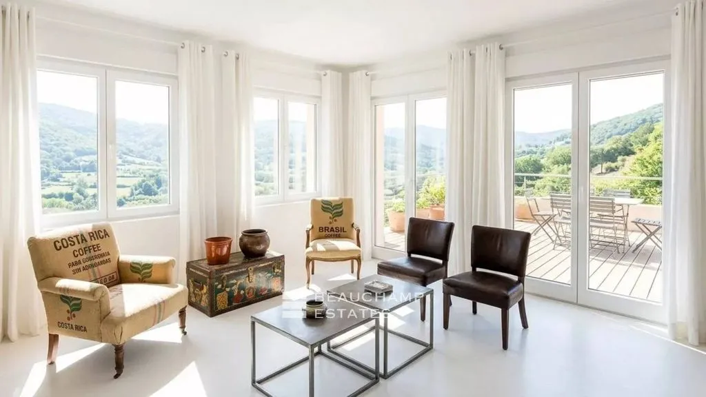 Séjour - Villa Luxueuse avec Piscine à Grasse