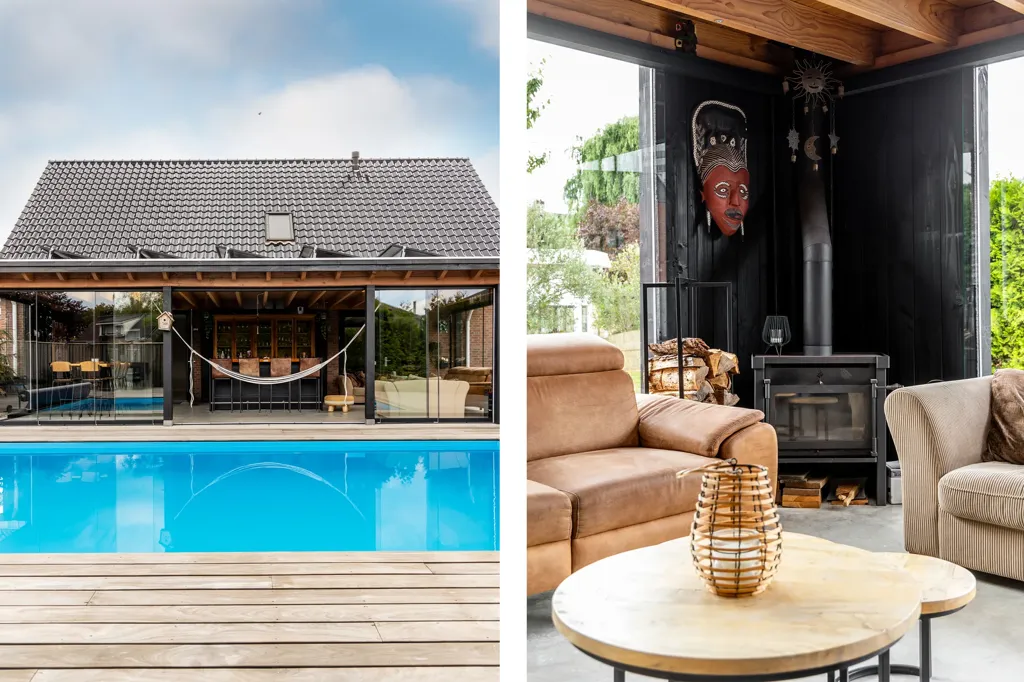 Piscine - Detached House with Private Pool in Pernis