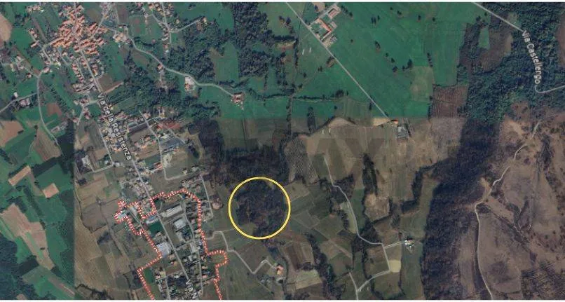 Vista aérea - Agricultural Land with Forest in Benna/Candelo