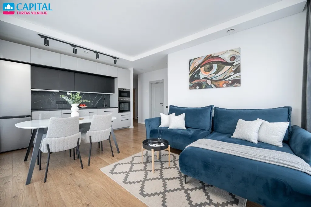 Elutuba - 3-Bedroom Apartment with Balcony in Santariškės