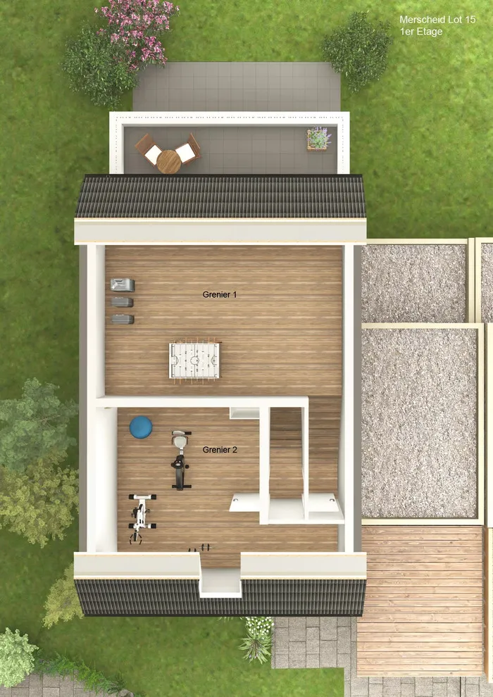 Plan - Maison Jumelée avec Terrasse à Merscheid