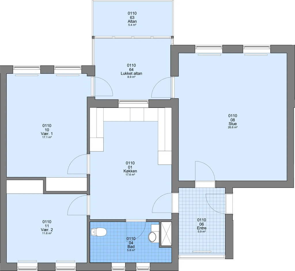 Plan - 3-Room Apartment with Sea View in Hanstholm