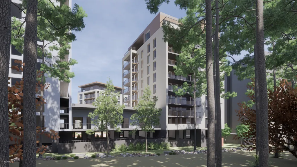 New-Build Flat with Glazed Balcony in Kaleva