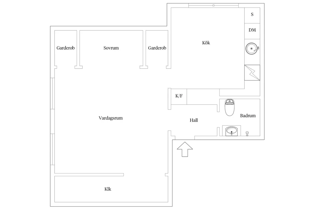 Plan - Apartment with New Bathroom in Central Göteborg