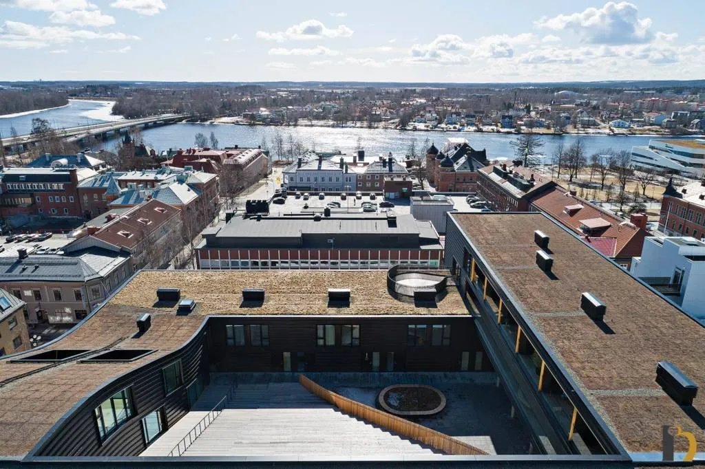 Vue aérienne - Penthouse with Terrace in Umeå