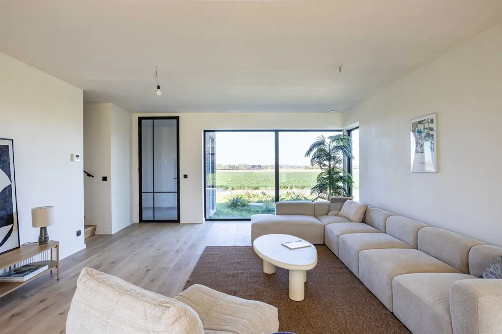 Séjour - Villa Moderne avec Vue sur les Champs près de Vinkt