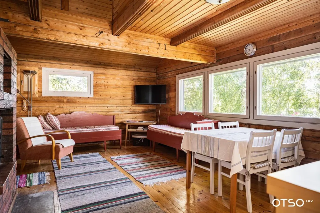 Living Room - Winter Cottage with Sauna on Hästikari Island