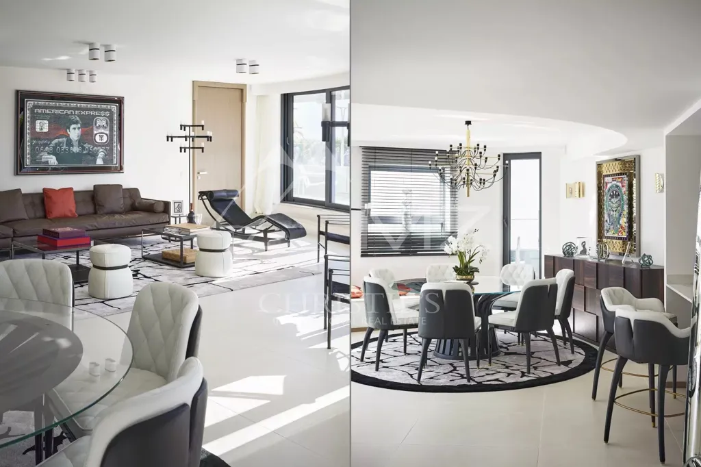 Dining Room - 3-Bedroom Apartment with Concierge on Croisette, Cannes