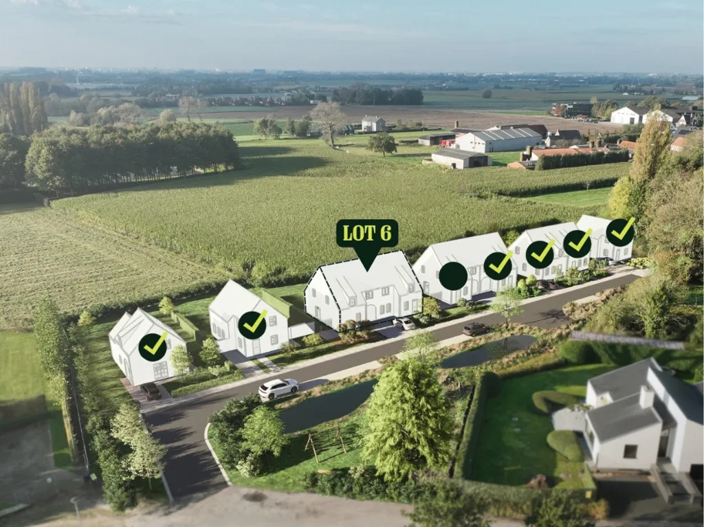 Vue aérienne - Terrain à Bâtir avec Vue Agricole à Koolskamp