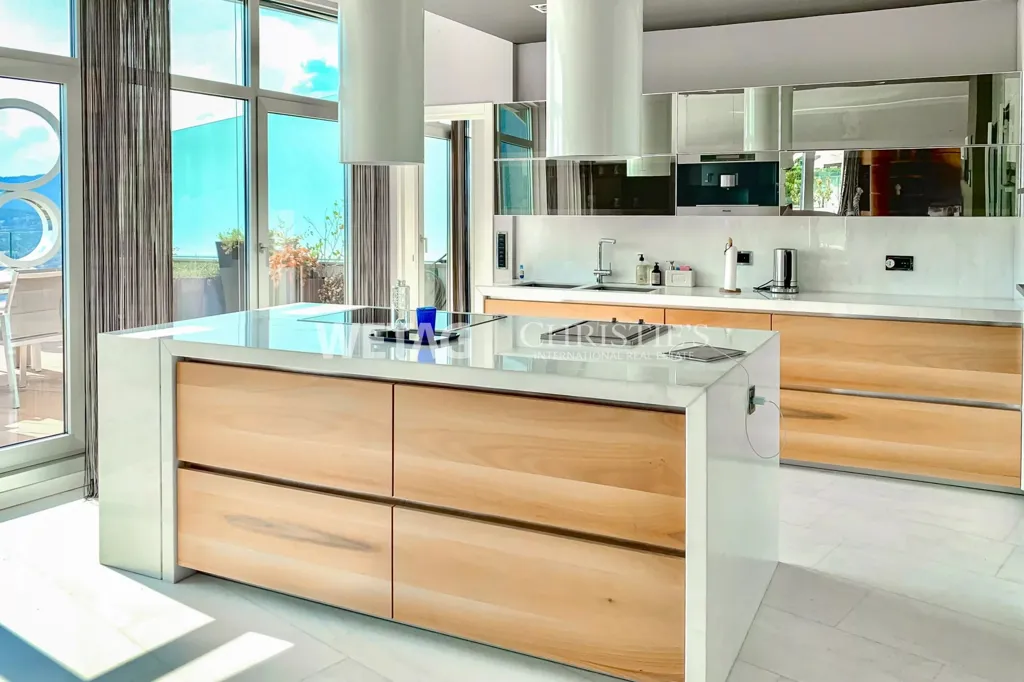 Kitchen - Duplex Penthouse with Lake Views in Lugano-Aldesago