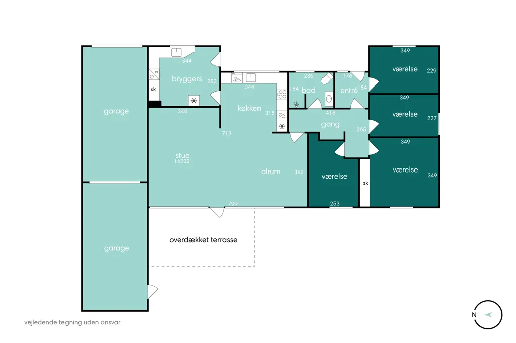 Plan - Maison 5 pièces à Langå