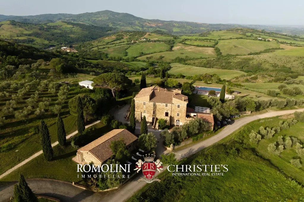 Vue aérienne - 17th-Century Villa with Pool in Maremma, Tuscany