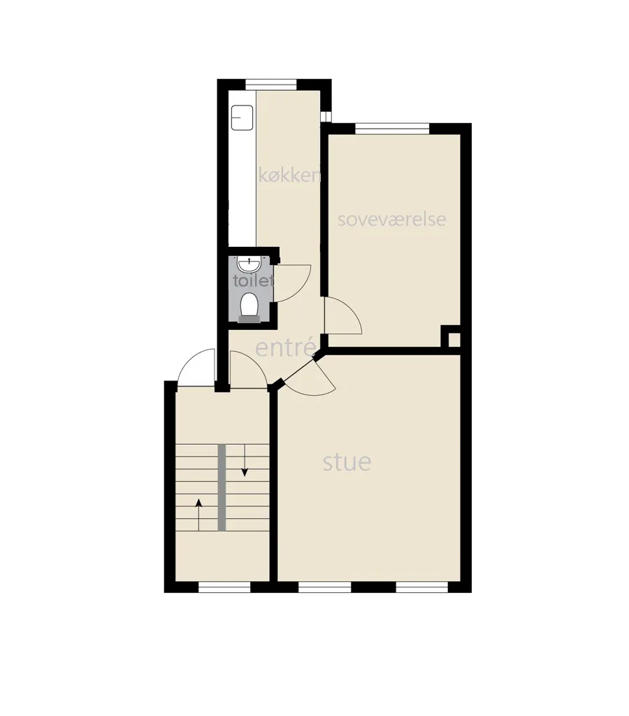 Plan - 2-Bedroom Apartment with Park View in Aalborg