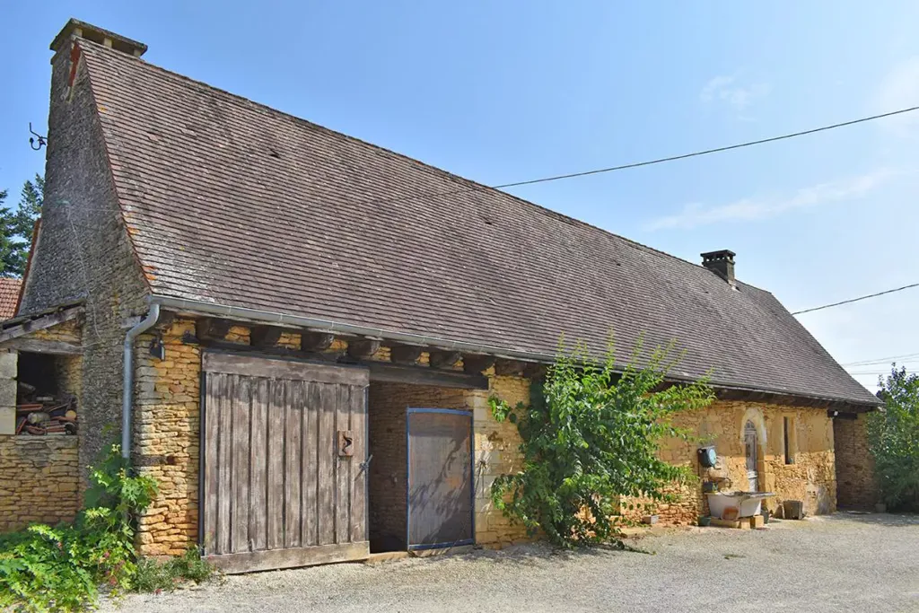 Exterior - Stone Farmhouse with Multiple Buildings in Saint Genies