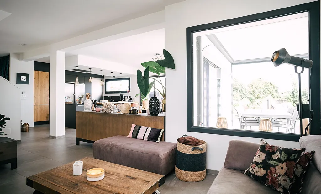Séjour - Maison Contemporaine avec Garage à Dachstein
