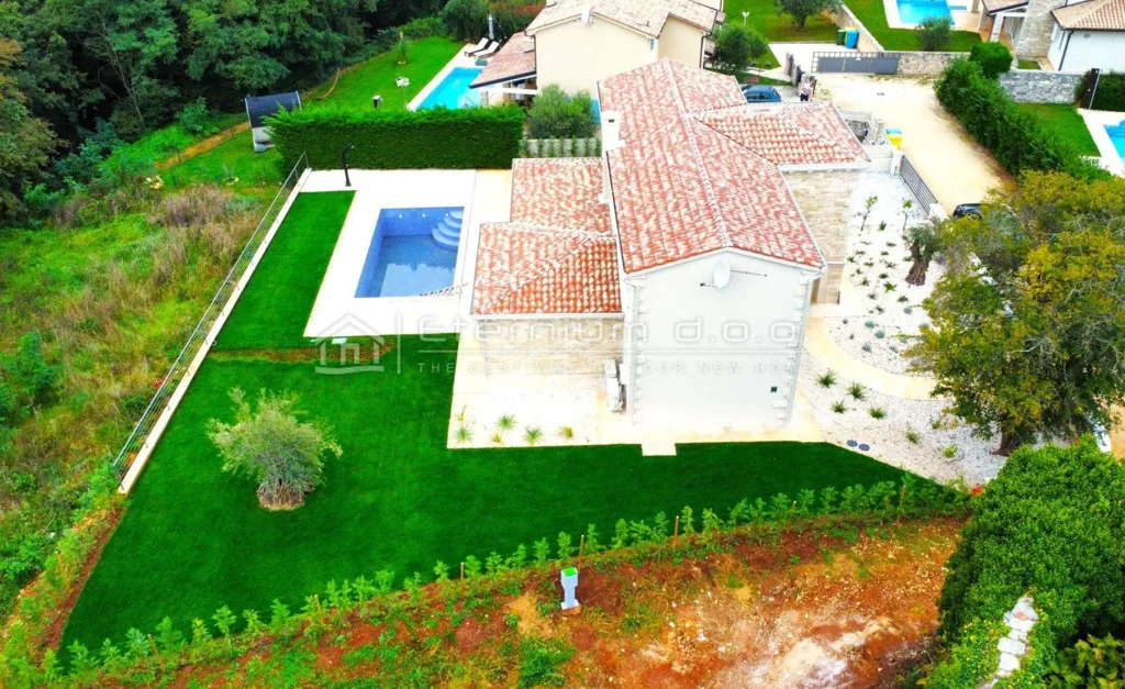 Vue aérienne - Istrian Villa with Pool in Rojnići, Žminj