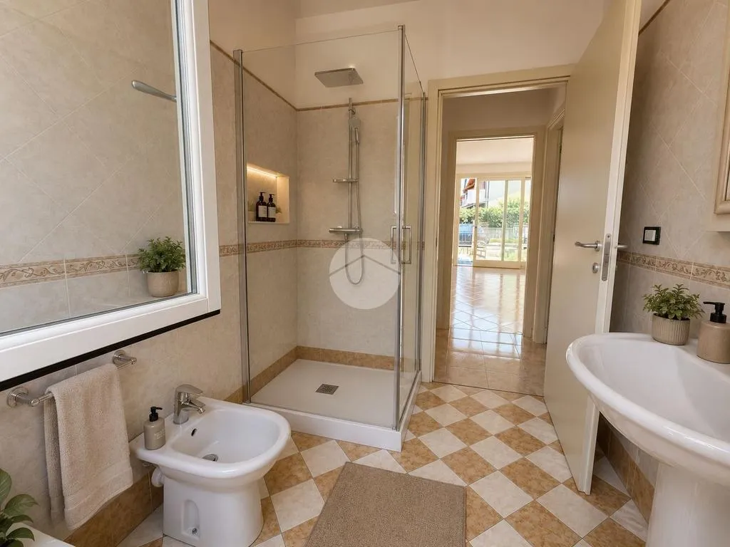Bathrooms - Semi-Detached Villa with Garden in Rovato