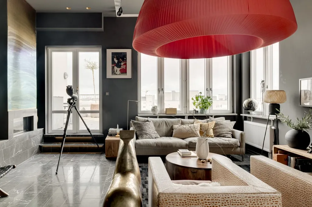 Séjour - Modern Two-Bedroom Flat with Dual Terraces in Malmö