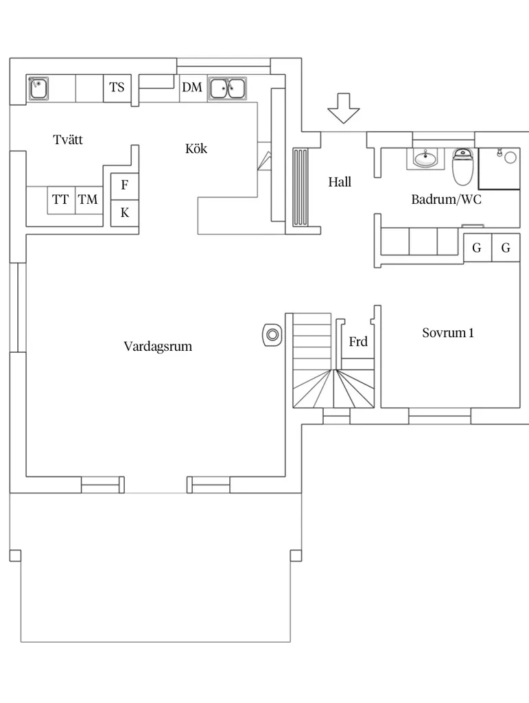 Plan - Modern Apartment with River View in Duved
