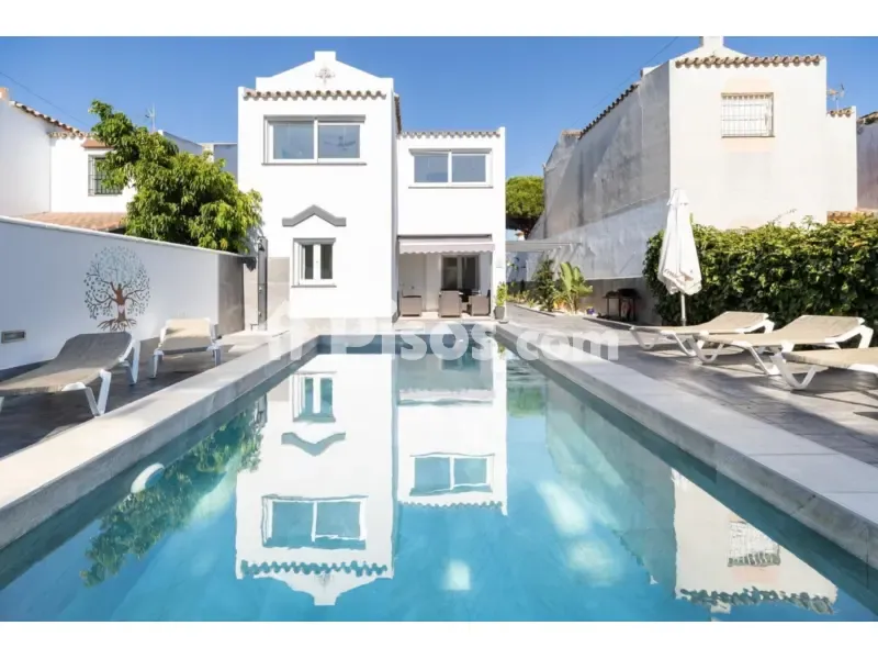 Piscine - Chalet with Pool near La Barrosa Beach