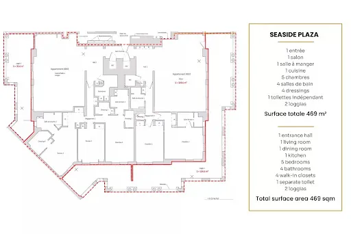 Plan - Appartement de Luxe avec Vue Panoramique à Monaco