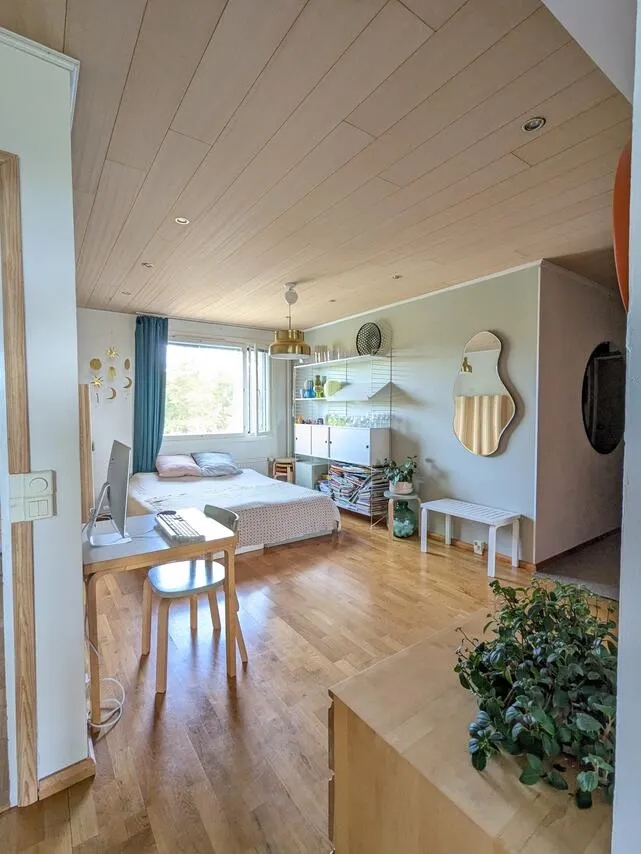 Séjour - 1971 Apartment with Balcony in Kallio