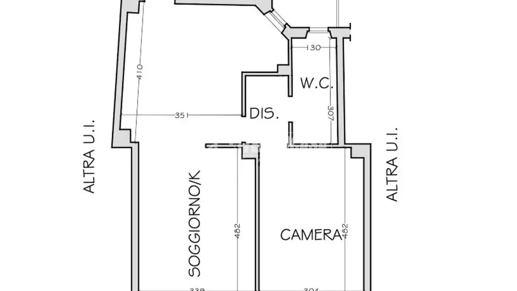 Planimetria - Modernised 2-Bedroom in Parella, Turin