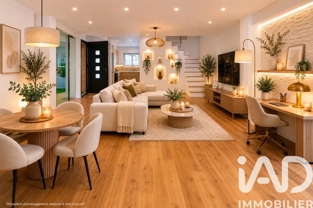 Living Room - Contemporary House with Pool in Haraucourt