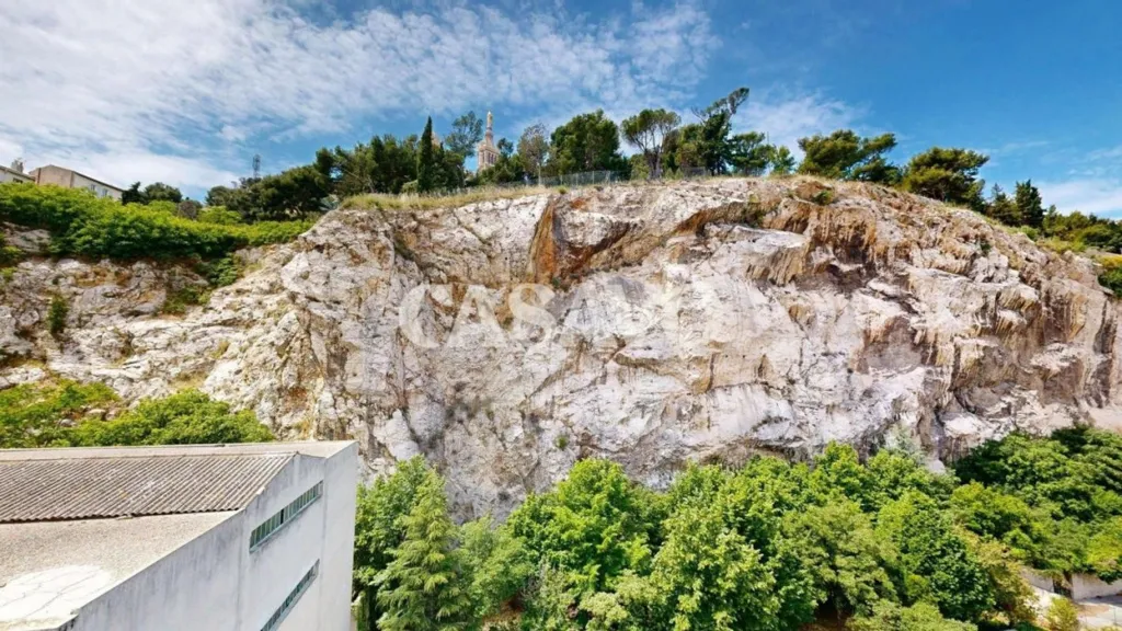 Vue aérienne - Appartement Familial avec Terrasse à Marseille-Vauban