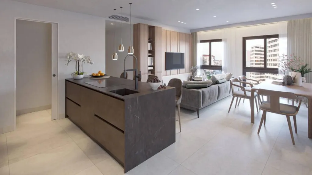 Köök - Apartment with Rooftop Pool in Malaga