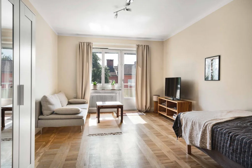 Camere da letto - 40s Flat with Balcony in Uppsala