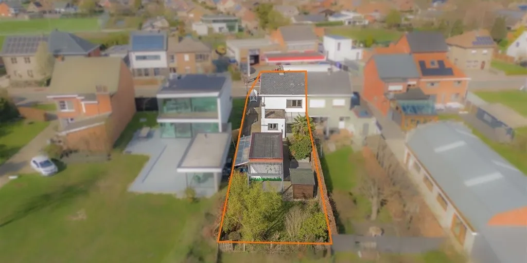 Vue aérienne - Maison Semi-Individuelle avec Jardin à Ramsdonk