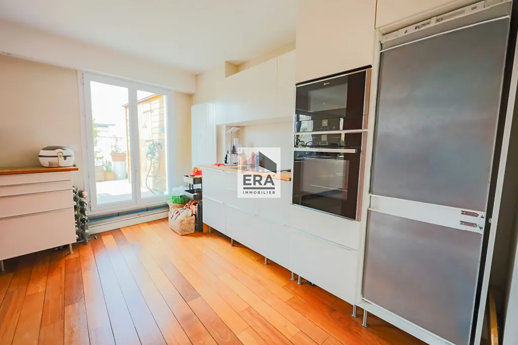 Köök - Duplex with Large Terrace in Paris