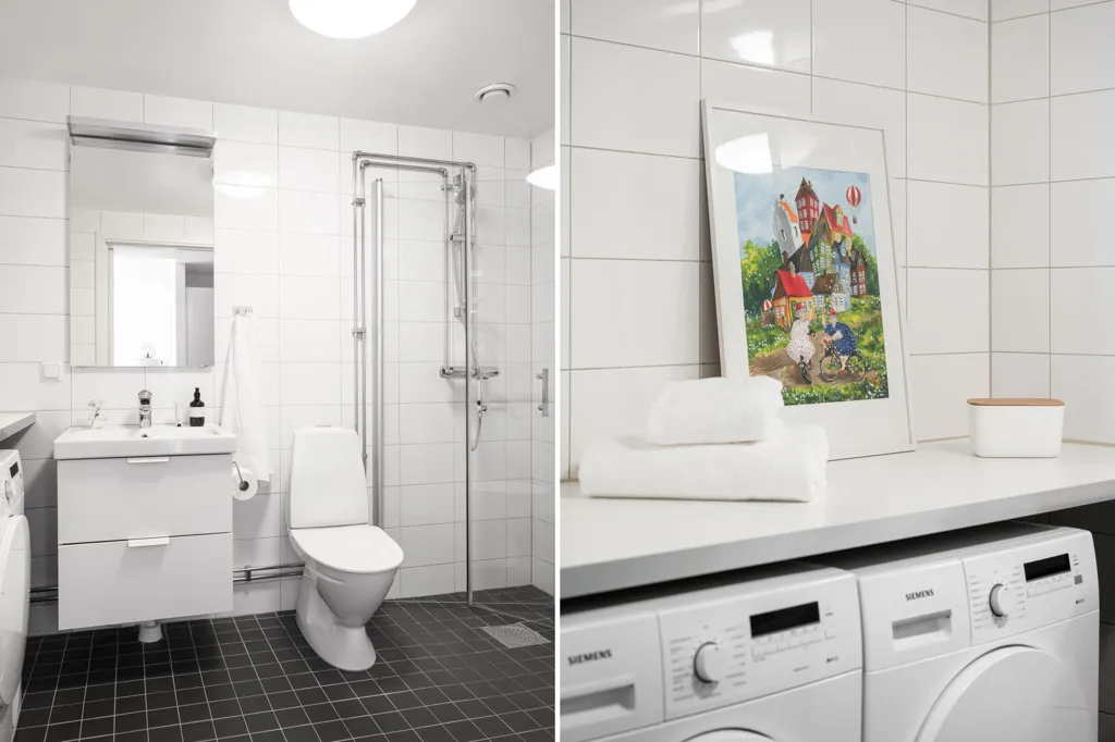 Salles de bain - Apartment with Panoramic View in Malmö