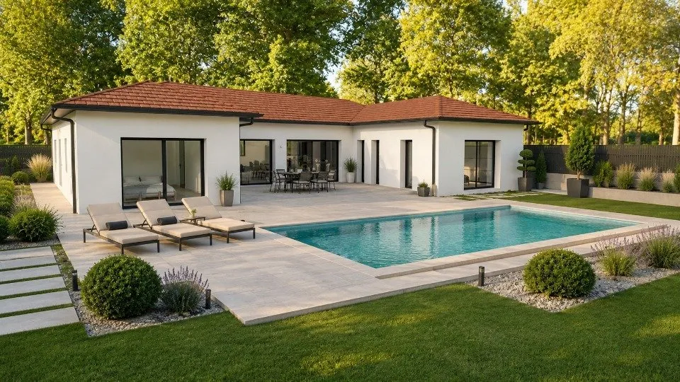 Piscine - Maison à Construire avec Jardin à Beaucroissant