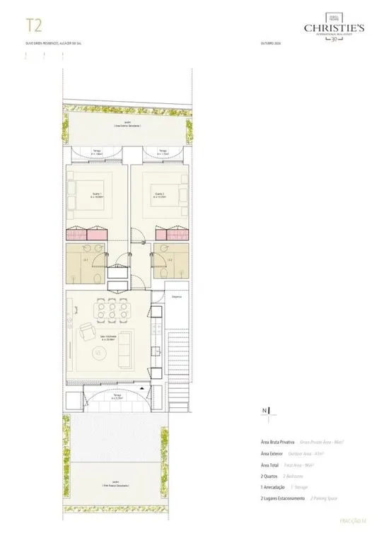 Plan - New 2-Bed Flat with Pool in Alcácer do Sal
