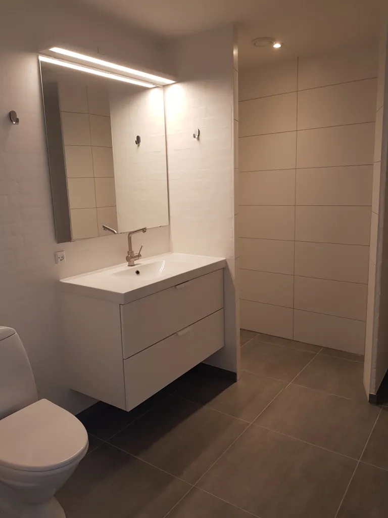 Salles de bain - 3-Bedroom Apartment with Balcony in Hedensted